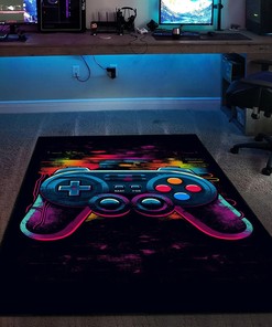 Personalized Gaming Rugs for Bedrooms with Custom Game Controller Design