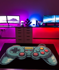 Personalized Video Game Rug for Living Room - Customizable Gaming Room Area Rugs