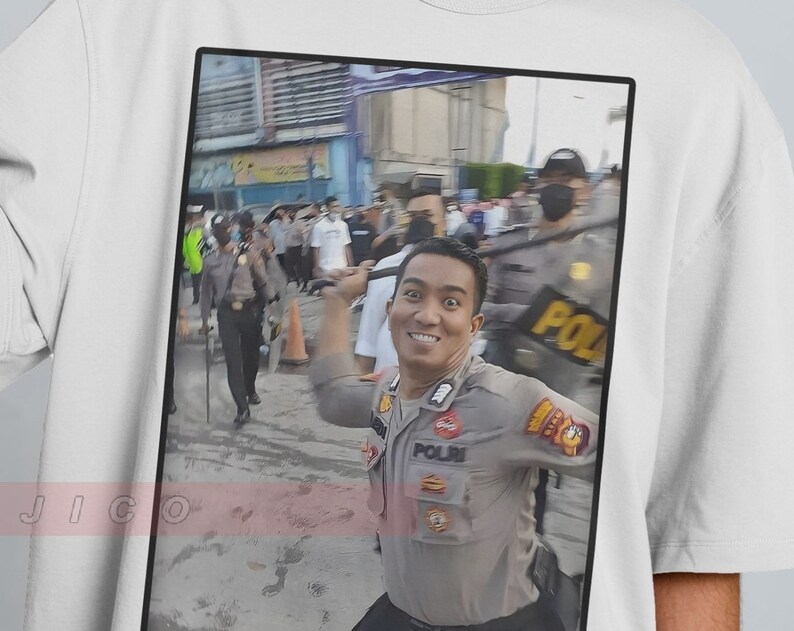 Police Smiles Unisex T-Shirt, Funny Cop Shirt, Eat Trash Possum Tee, Opossums Meme Hoodie - Image 2