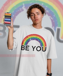 Pride Rainbow Love Symbol Unisex Shirt with Funny LGBT Quote