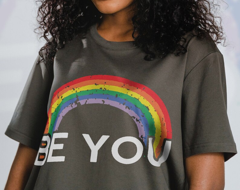 Pride Rainbow Love Symbol Unisex Shirt with Funny LGBT Quote - Image 2