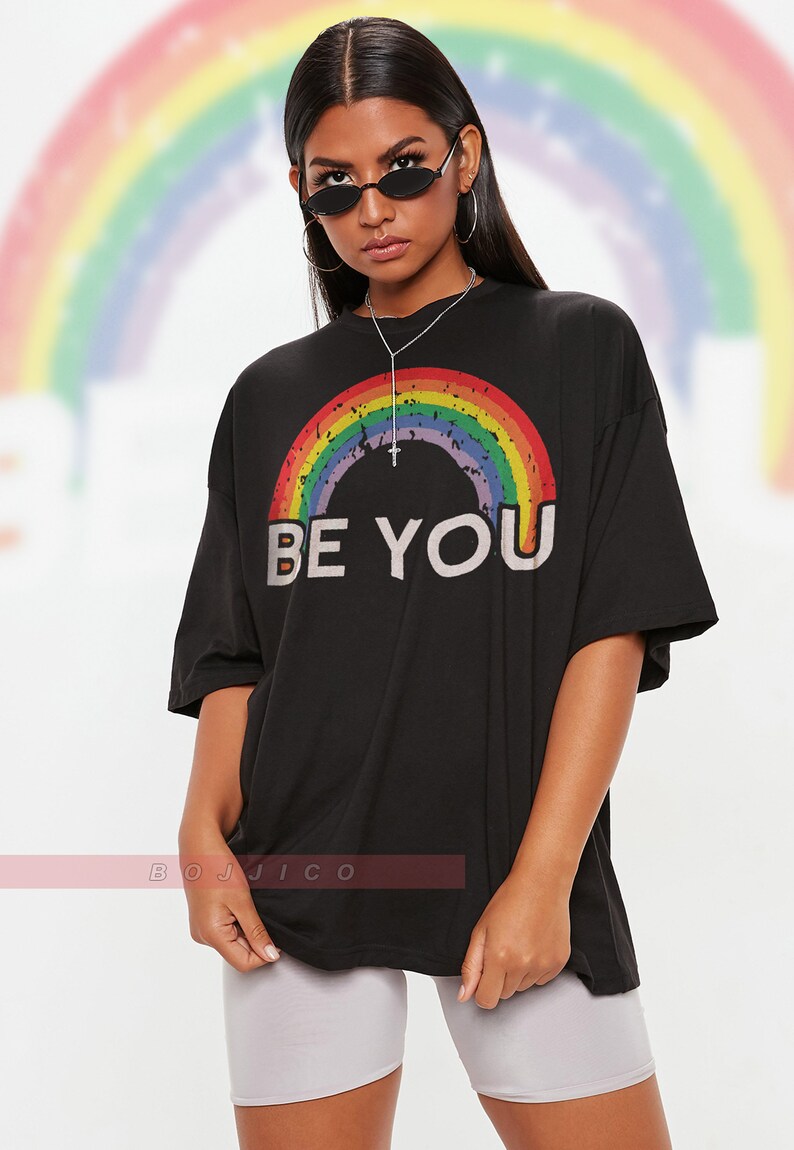 Pride Rainbow Love Symbol Unisex Shirt with Funny LGBT Quote - Image 3
