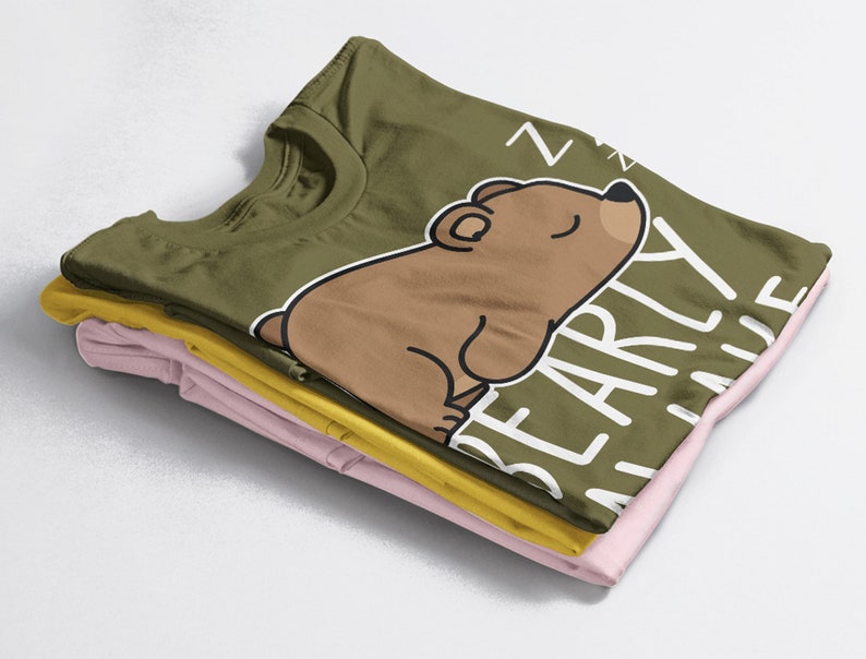 Punny Bear Joke Unisex Tee - Perfect Gift for Lazy and Sleepy Days - Image 4