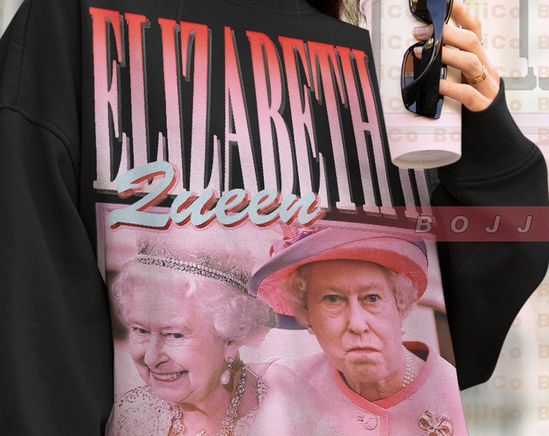 Queen Elizabeth Forever Tee, Vintage Sweatshirt, Rip Homage Hoodie, Retro 90s Fan Shirt - Image 2
