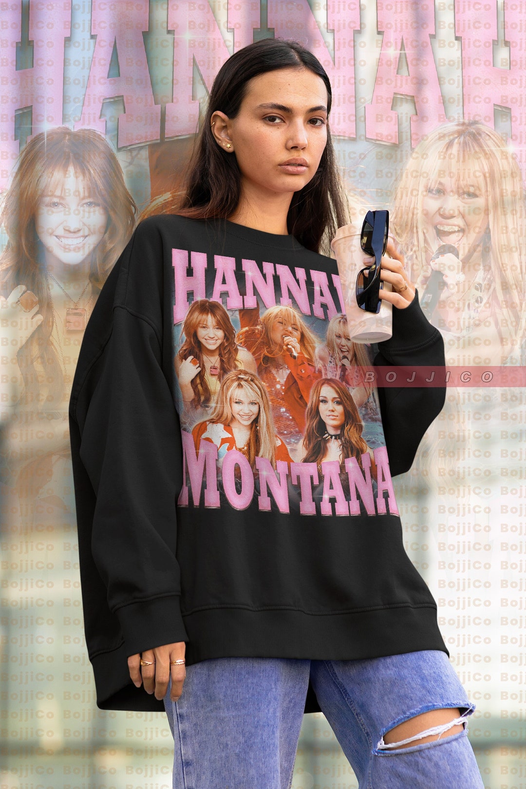 Retro 90s HANNAH MONTANA Sweatshirt, Homage Sweater for Fans of the American sitcom