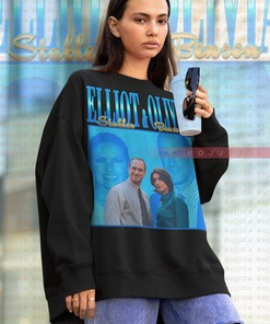 Retro 90's Law And Order SVU Elliot and Olivia Sweater - Homage Sweatshirt for Fans