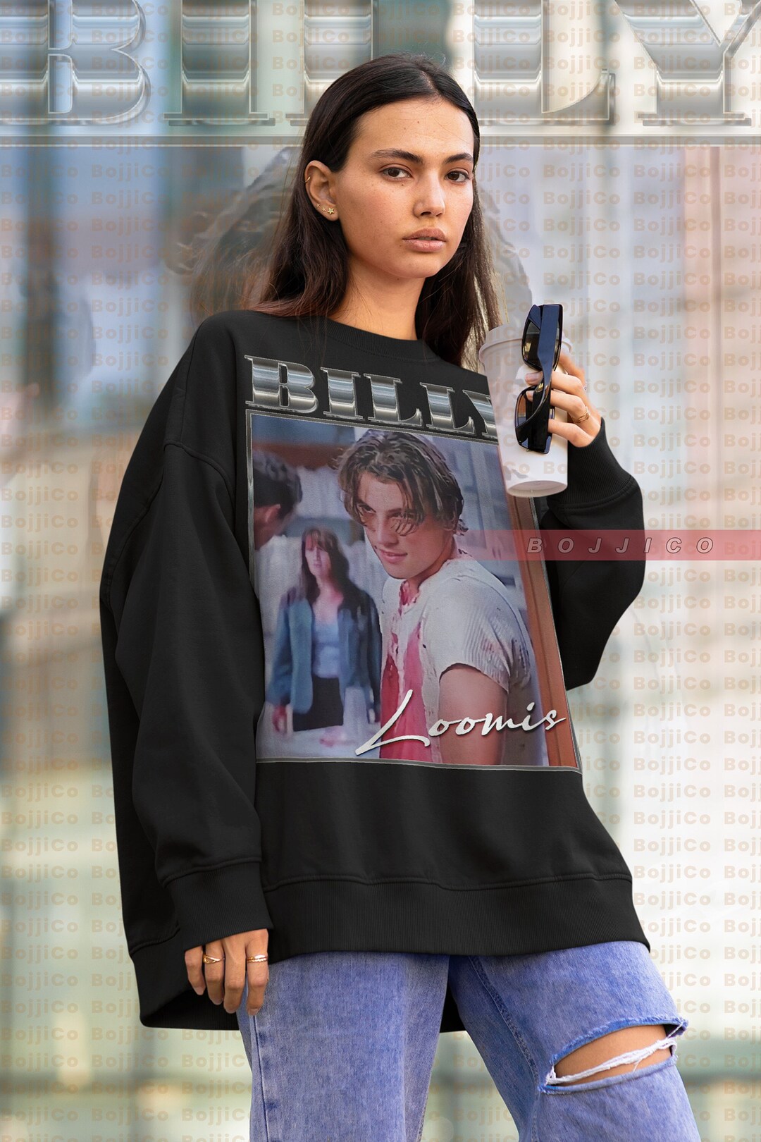 Retro Billy Loomis Scream Sweatshirt - Scary Horror Homage Fan Sweater for Movie Fans