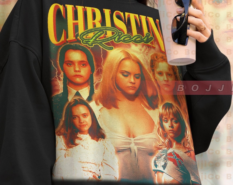 Retro Christina Ricci Vintage Sweatshirt - Homage Fan Tees for 90s Lovers - Image 2