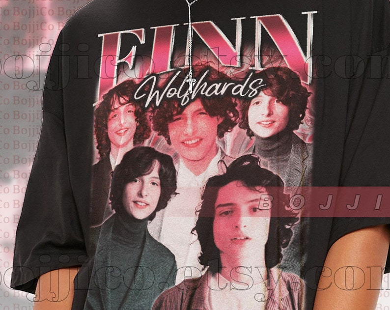 Retro Finn Wolfhard Tee - Homage, Vintage and Fan Tee Shirt - Image 2