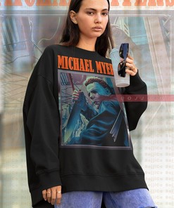 Retro Horror Movie Michael Myers Sweatshirt - Halloween Fan Gift