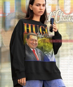 Retro Hugo Chavez Hoodie, Sweater, 90s Fan Tees for Chavez Enthusiasts, Political Gift for Fans