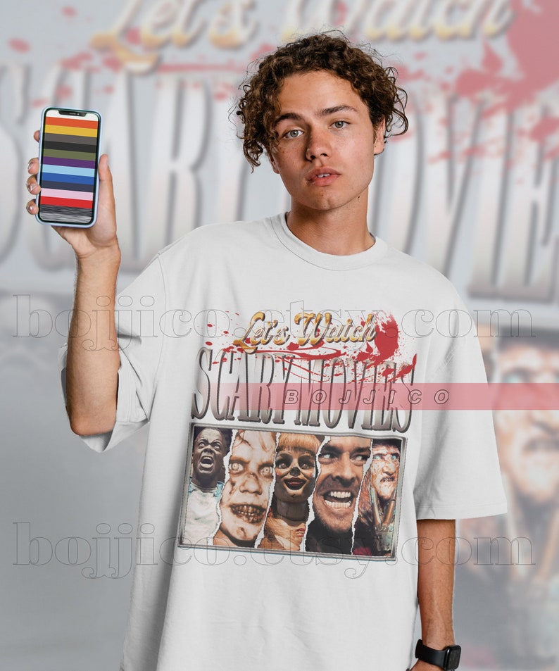 Retro Movie Horror Face Devil Shirt - Image 3