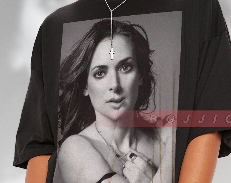 Retro Stylish Winona Ryder Shirt - Vintage Fan Art Tee for Her - Image 2