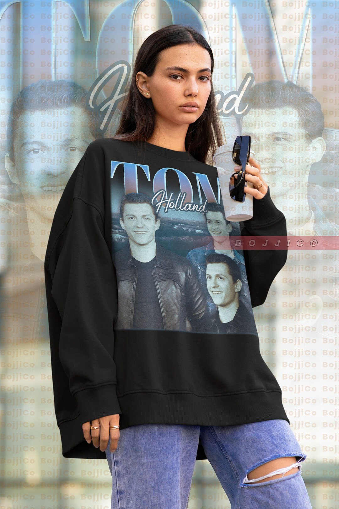 Retro Tom Holland Sweater - Homage Sweatshirt with Fan Tees Design