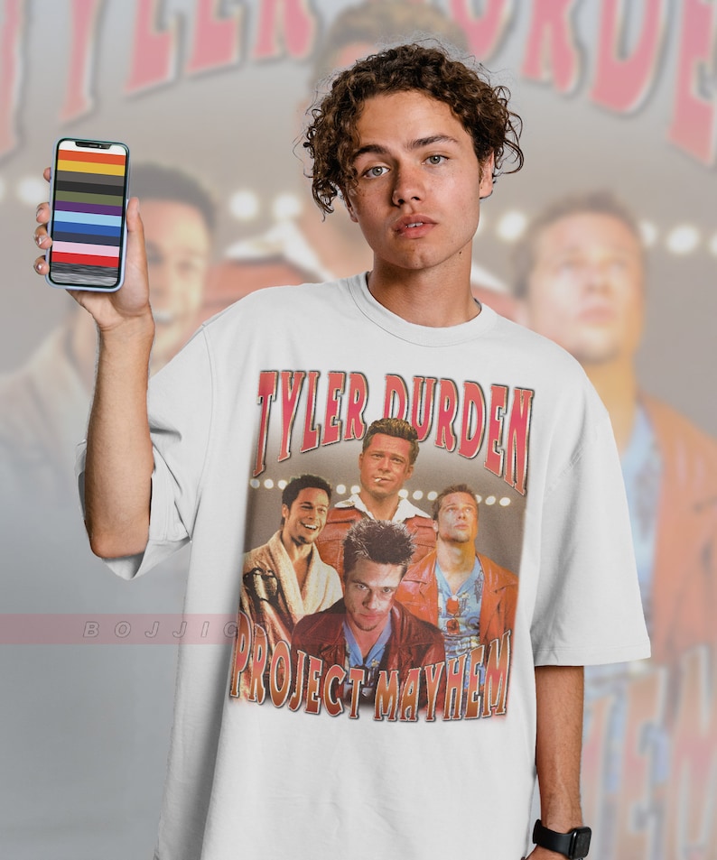 Retro Tyler Durden Bootleg Shirt - Project Mayhem Tee - Fiht Club Fan Gift - Image 3