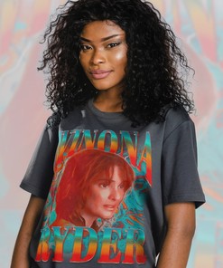Retro Winona Ryder Beautiful Actress Tee - Fan Art Tshirt - Vintage Style
