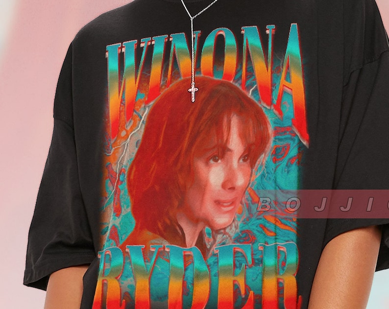 Retro Winona Ryder Beautiful Actress Tee - Fan Art Tshirt - Vintage Style - Image 2