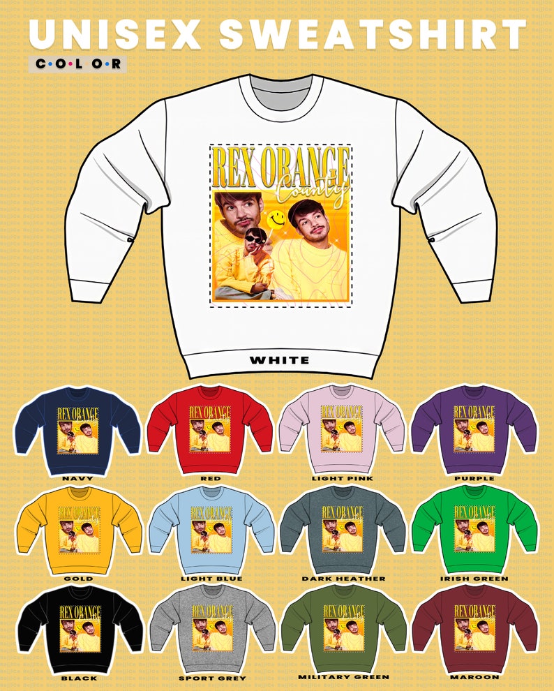 Rex Orange County Vintage Apparel, Retro Homage Hoodie, Fan Tees by Rex Orange County, Classic Quote Sweatshirt - Image 3