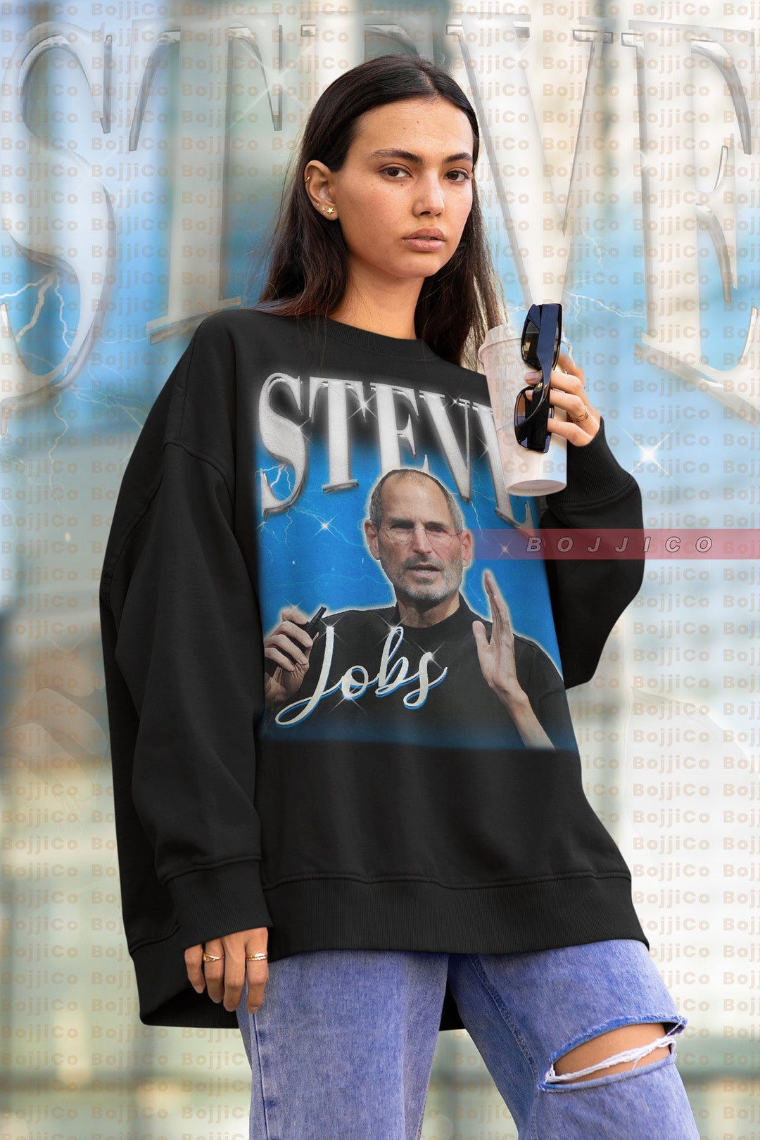 Rich Steve Jobs Sweater - Vintage Homage Sweatshirt for Entrepreneurs