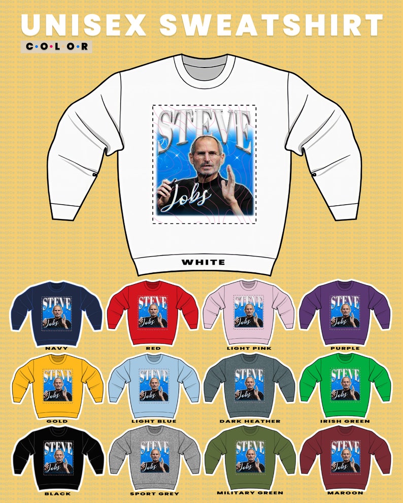 Rich Steve Jobs Sweater - Vintage Homage Sweatshirt for Entrepreneurs - Image 3