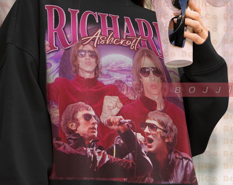 Richard Ashcroft's Homage Hoodie, Vintage Sweatshirt, The Verve Fan Apparel, Retro 90s Sweater - Image 2