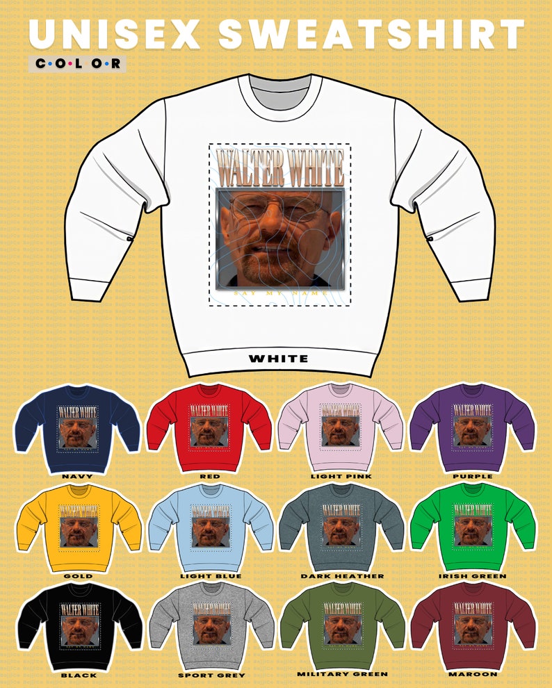 Say My Name Walter White Sweatshirt - Jesse Pinkman Retro Tee - Image 3