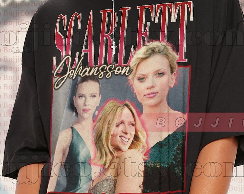 Scarlett Johansson Retro 90s Sweater, Johansson Fan Tee, American Actress Homage Tshirt Hoodie - Image 2