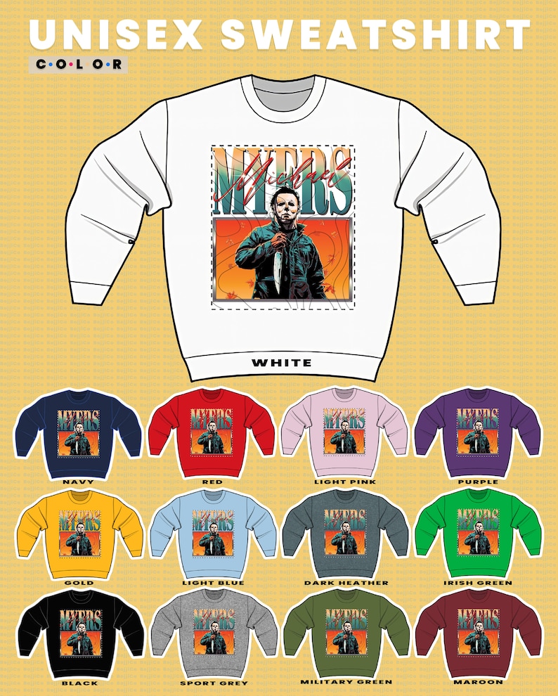 Scream with Michael Myers Sweatshirt - Horror Movie Fan Gift - Image 3