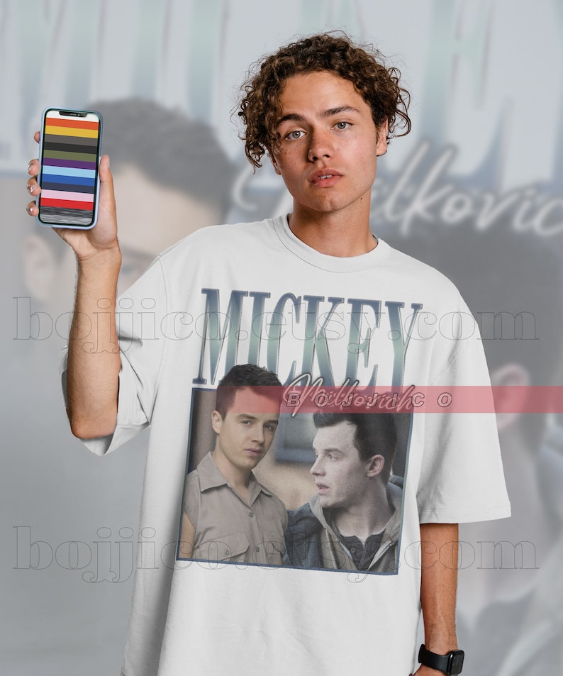 Shameless Mickey Milkovich Tee, Noel Fisher Vintage T-shirt, Shamless Tee Fan Gift - Image 3