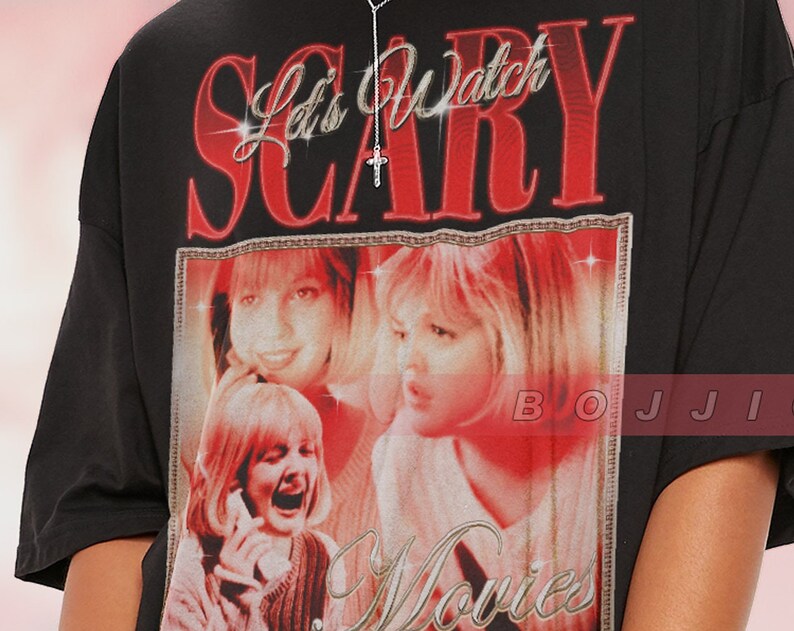 Sidney Actress and Stu Matcher Scary Movie Tee - Image 2