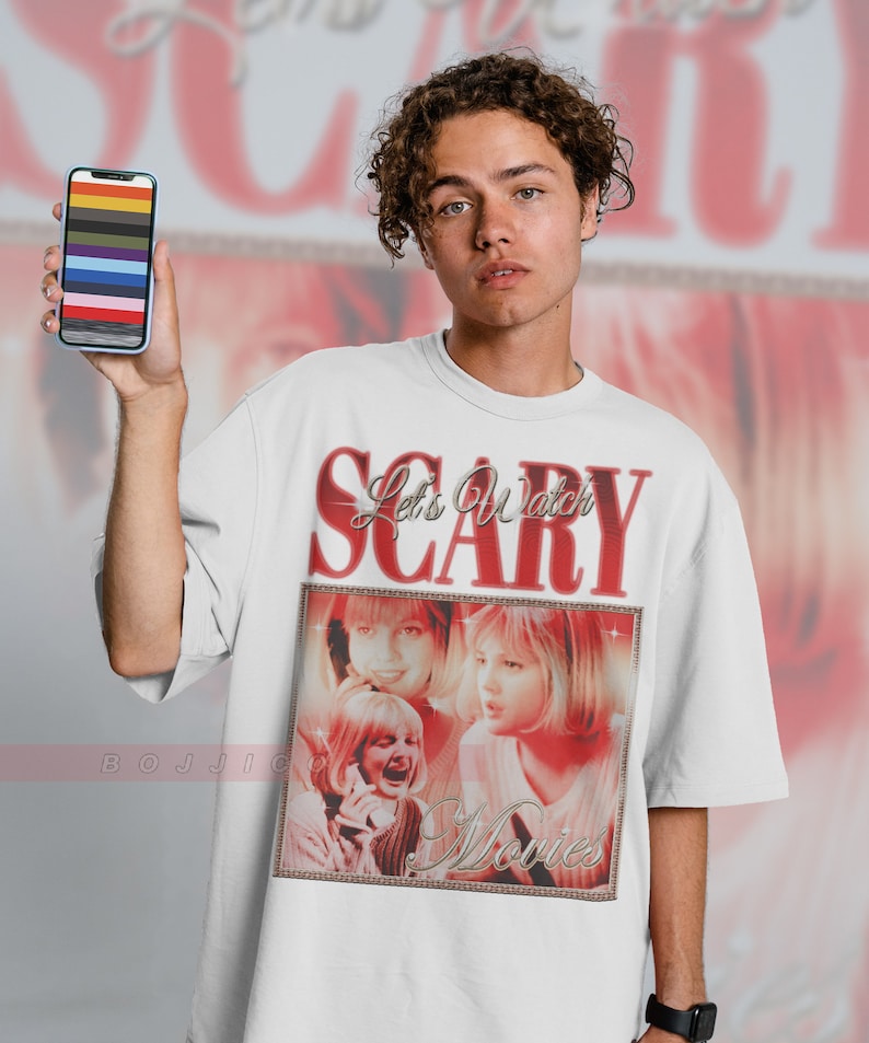 Sidney Actress and Stu Matcher Scary Movie Tee - Image 3