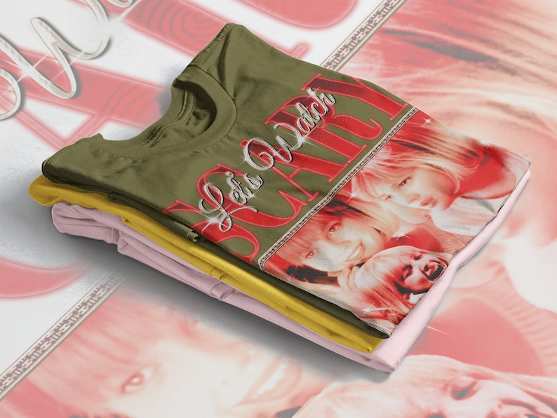 Sidney Actress and Stu Matcher Scary Movie Tee - Image 4