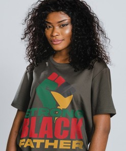 Strong Black Father Unisex Tee - Support for Black History Month, Equality and Black Father Matters, Great Gift for Activists