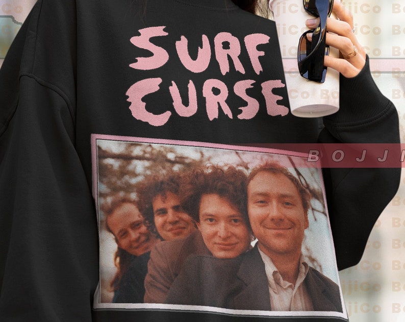 Surf Curse Retro Hoodie - Vintage Sweater with Homage to 90s Grunge - Image 2