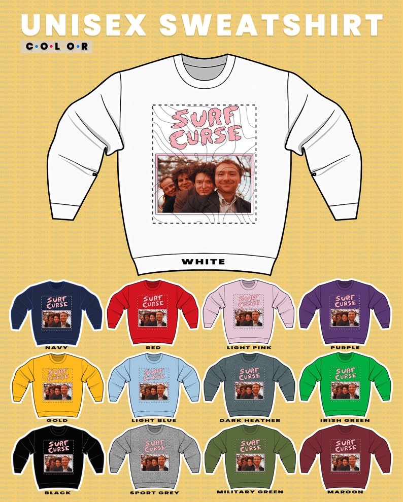Surf Curse Retro Hoodie - Vintage Sweater with Homage to 90s Grunge - Image 3