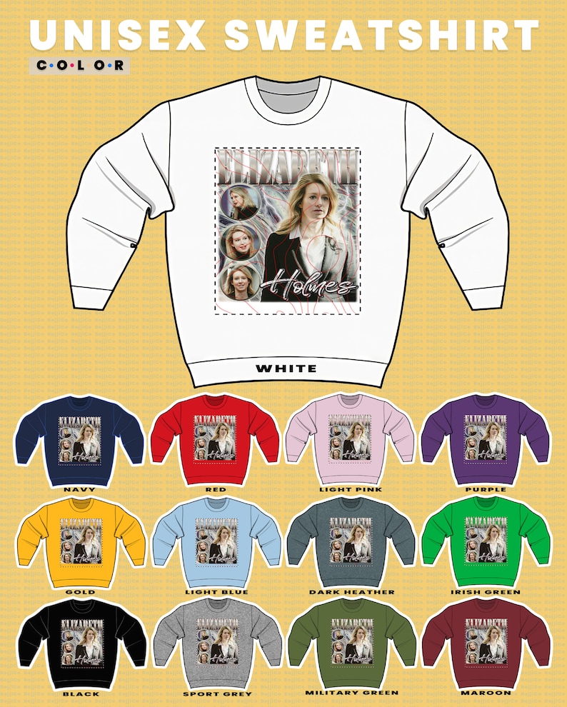 The Inventor Elizabeth Holmes Sweatshirt, Retro 90s Tee Shirt Gift - Image 3
