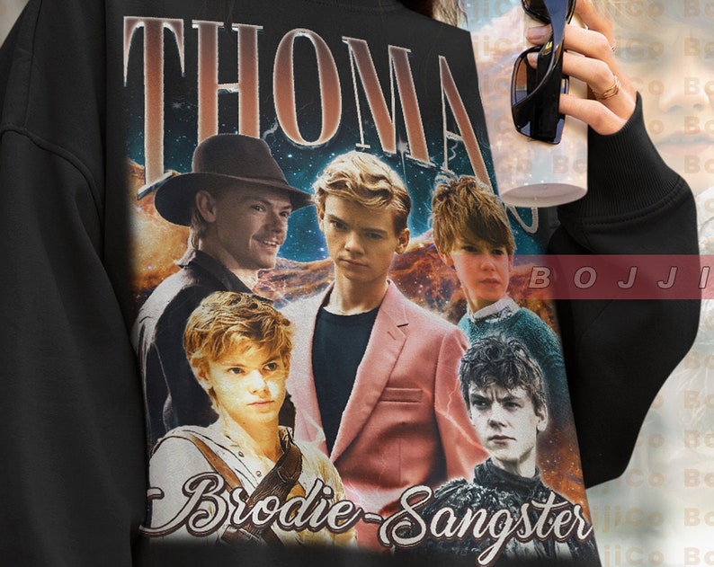 Thomas Brodie Sangster Jojen Reed Sweatshirt, Maze Runner Sweater, Anne Frank Homage Tee, Fan Gift - Image 2