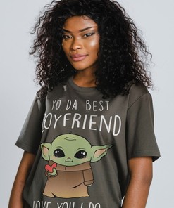 To The Best Boyfriend UNISEX Tee - Cute Baby Alien Lightsaber Fights World T-Shirt