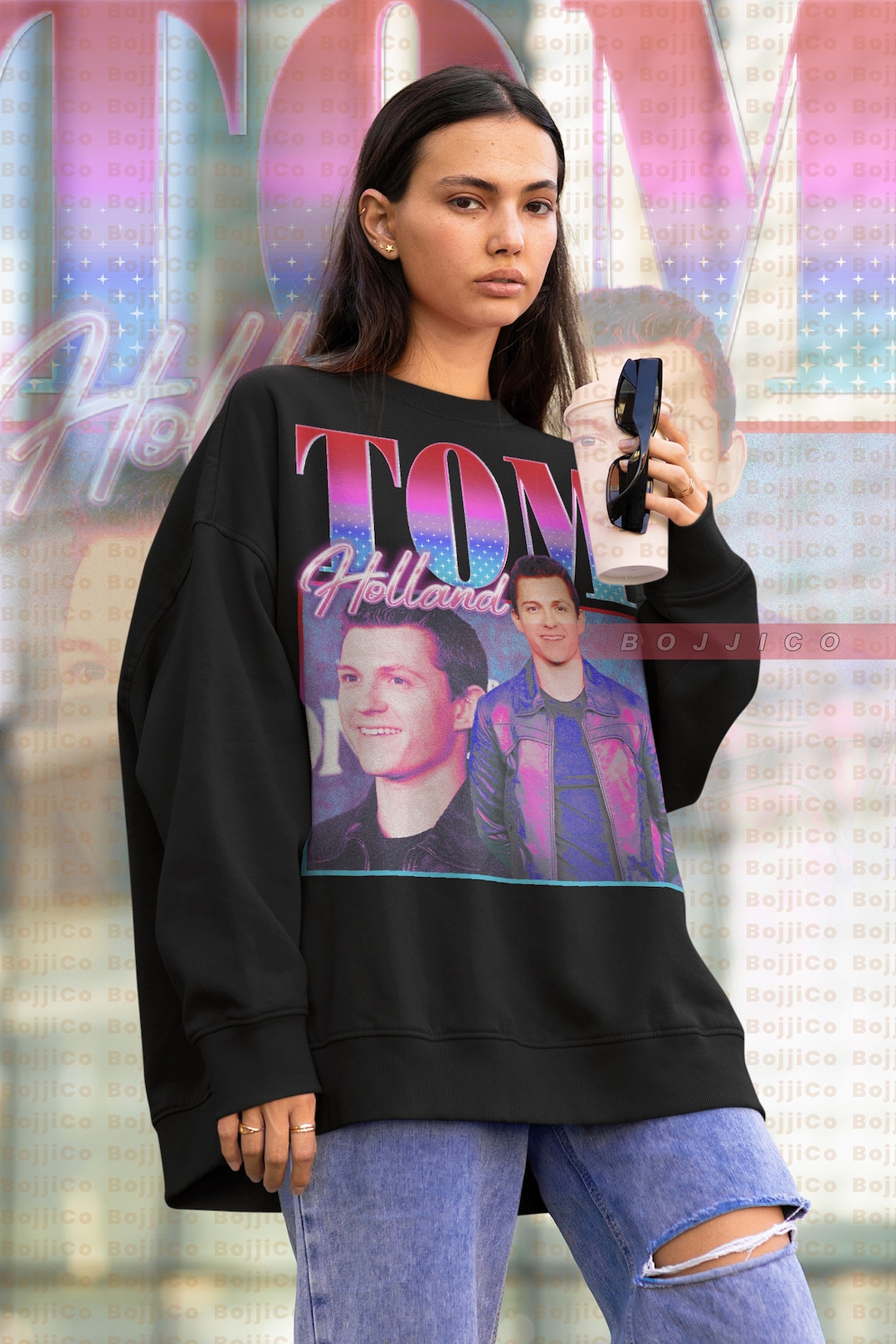 Tom Holland Fan Hoodie - Vintage Sweatshirt with Homage to Spiderman