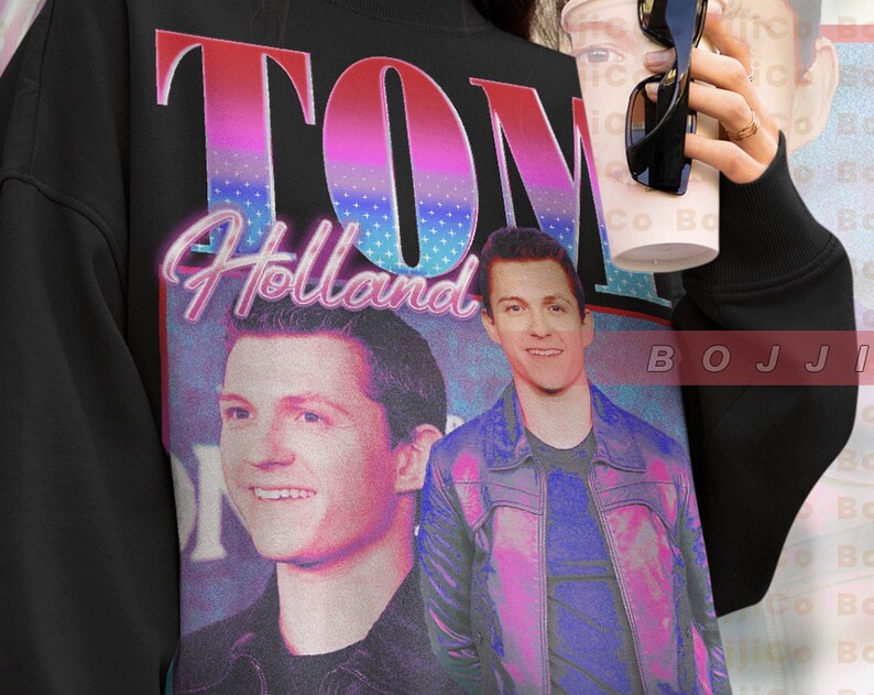 Tom Holland Fan Hoodie - Vintage Sweatshirt with Homage to Spiderman - Image 2