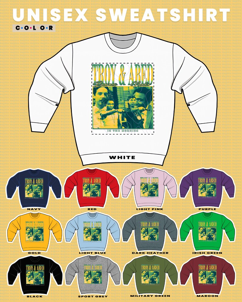 Troy and Abed Morning Sweater, Community TV Sitcom Fan Tee, Senor Ben Shirt - Image 3