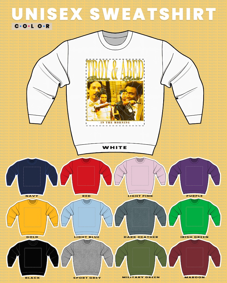 Troy and Abed Morning Sweatshirt, Community TV Sitcom Fan Tee, Senor Ben Shirt - Image 3