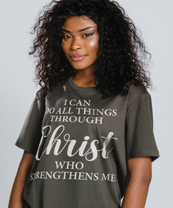 Unisex Tee I Can Do All Things Through Christ, Christian T-Shirt, Philippines 4:13