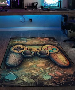 Unleash Your Inner Gamer with Customizable Shufflezone Game Controller Carpet for Boy's Bedroom