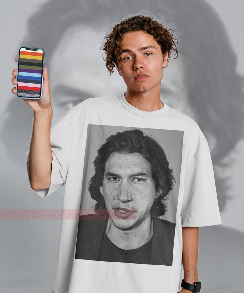 Vintage Art Tee with ADAM DRIVER - Retro Ben Solo Shirt for Fans - Image 3