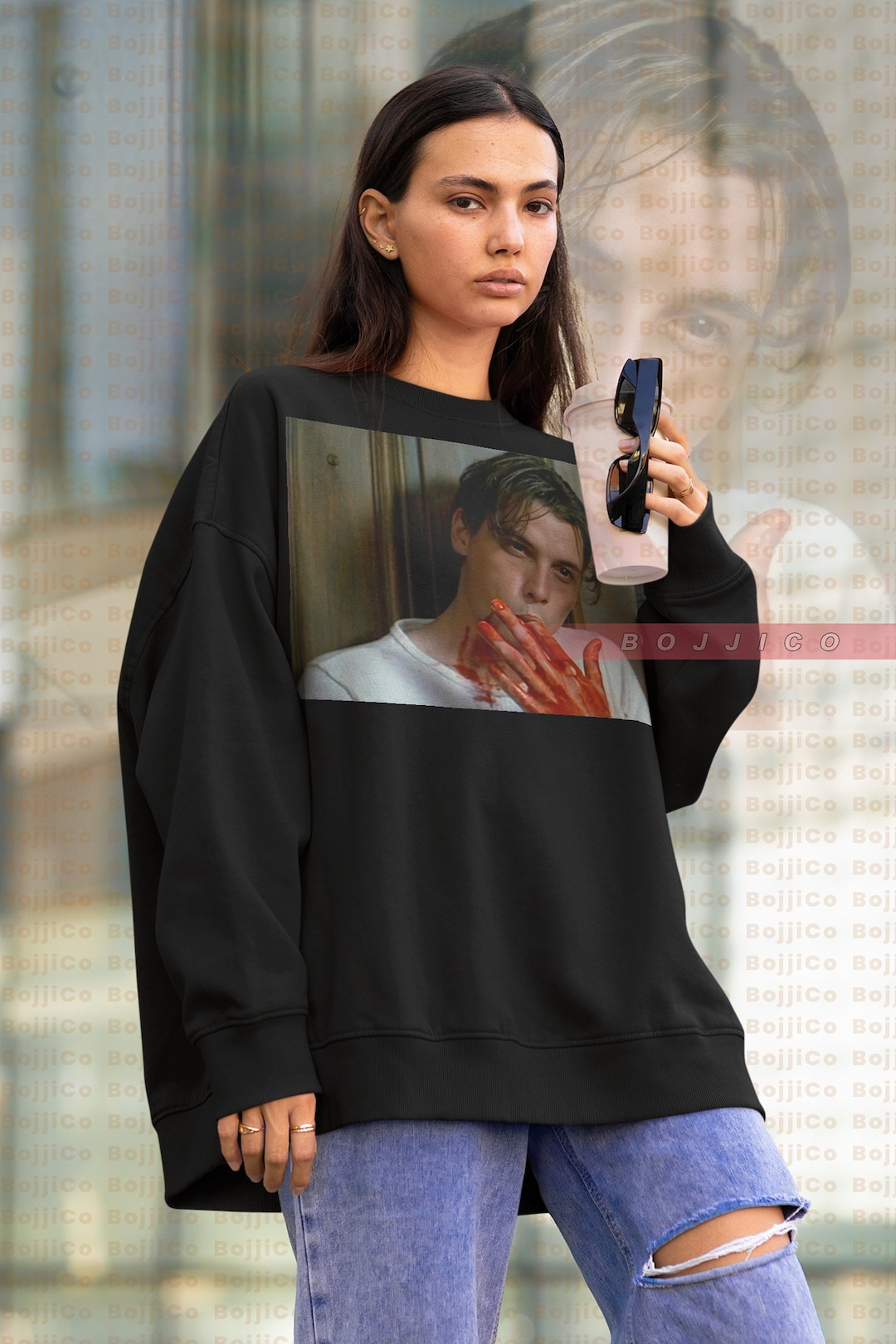 Vintage Billy Loomis Scream Horror Sweatshirt - Scary Movie Homage Fan Sweater for Sidney & Stu Matcher Fans