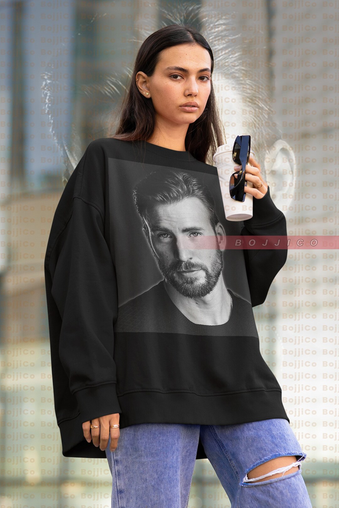 Vintage Chris Evans Tribute Sweatshirt - Roger Stev3 Retro 90s Sweater for 4vengers Fans