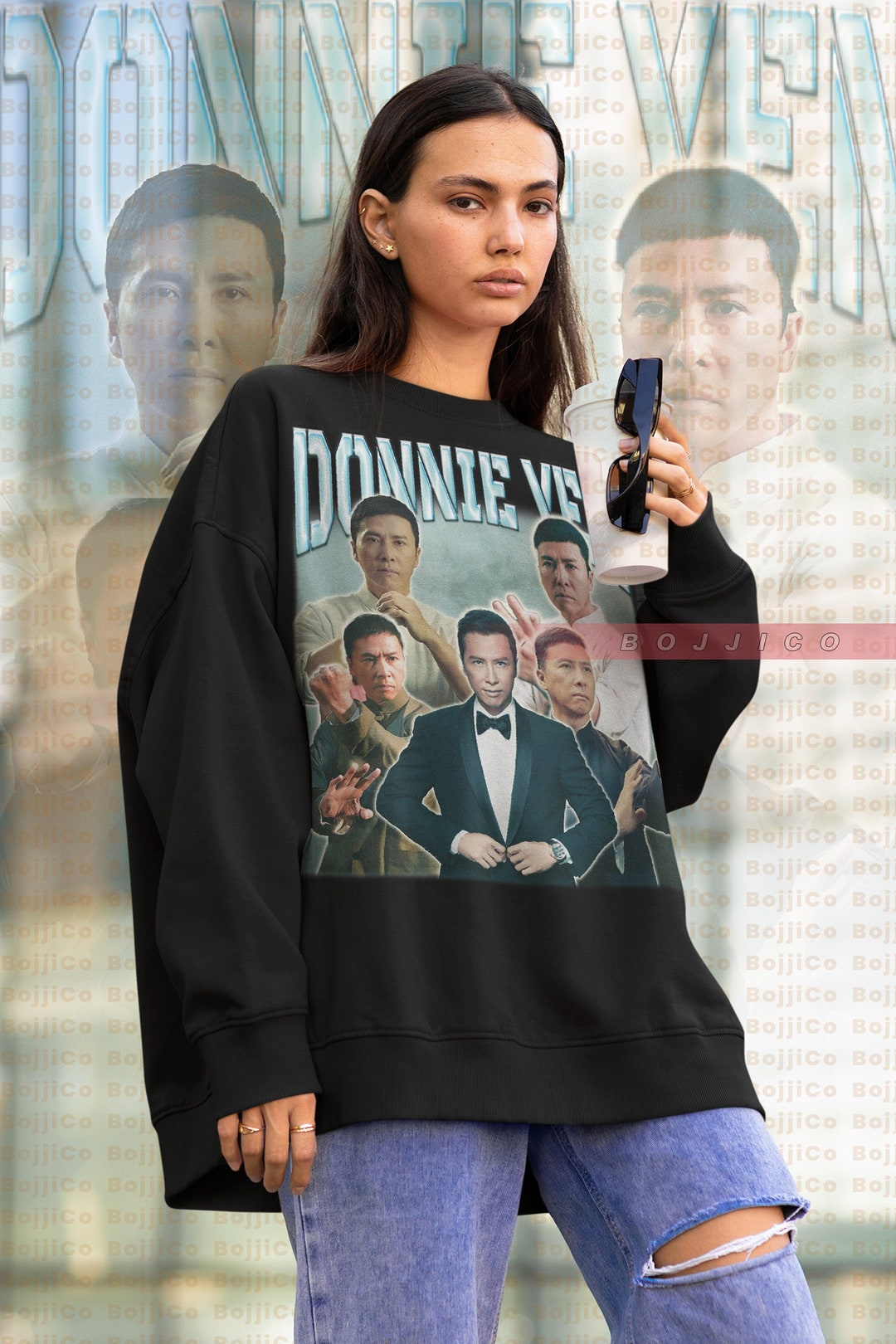 Vintage Donnie Yen Sweatshirt, Hong Kong Actor Wushu Fan Sweater
