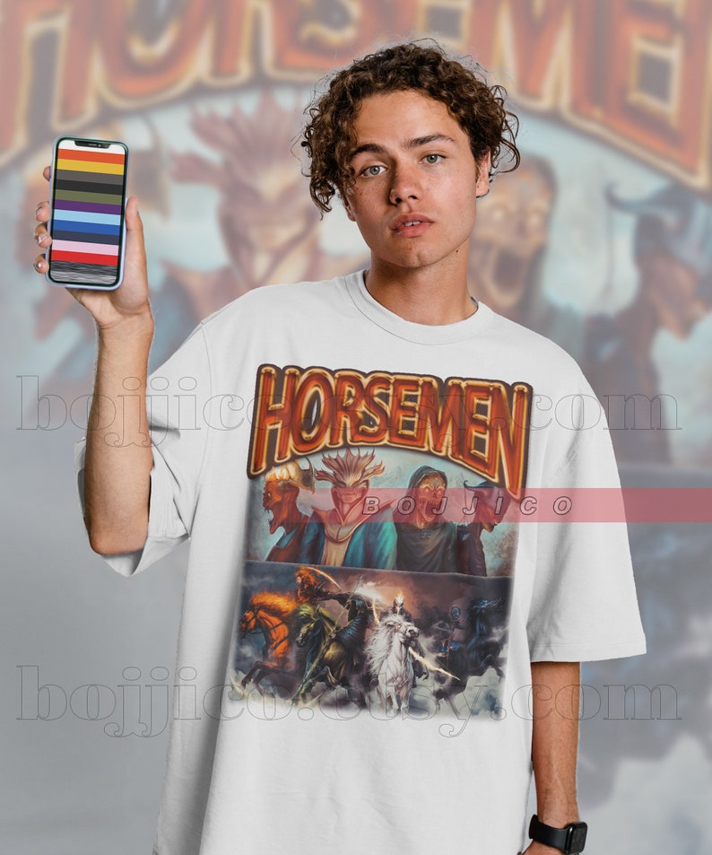 Vintage Four Horsemen Tee - Famous Horsemen of Apocalypse, Great Gift for Fans of the End Times and Prophecy - Image 3