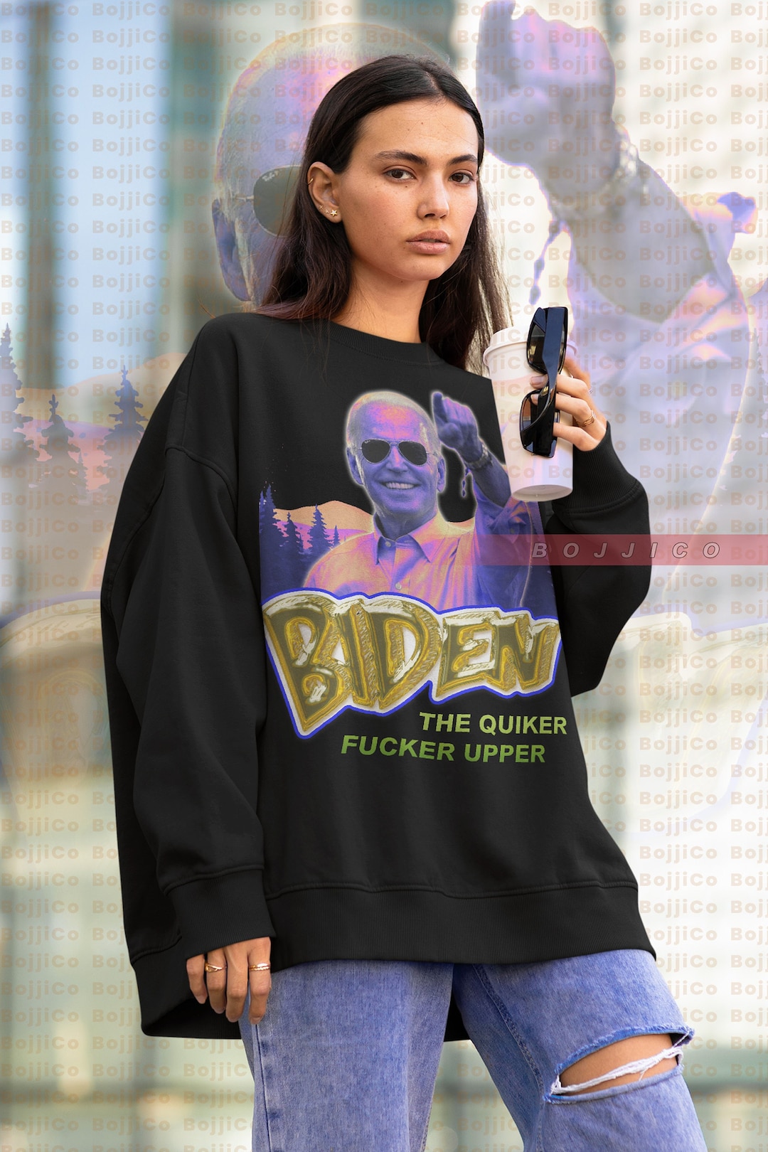 Vintage Joe Biden Sweater - Retro 90s Shirt for American President Supporters